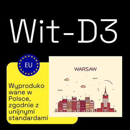 Witamina D3 w kroplach – 10 ml / 320 kropli – wegańska formuła, wspiera odporność, zdrowe kości i mięśnie