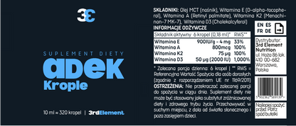 ADEK Krople 10 ml – kompleks witamin A, D, E i K