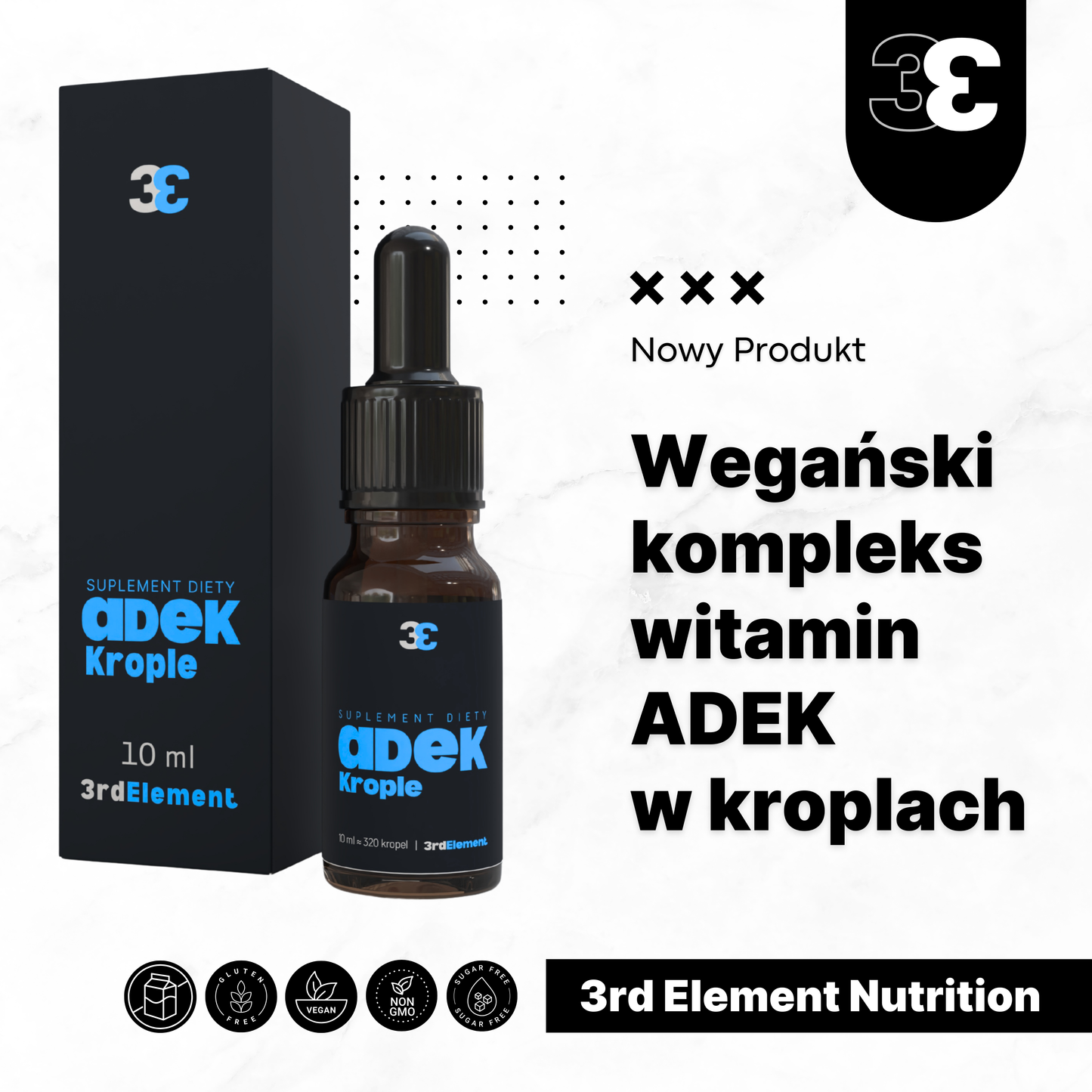 ADEK Krople 10 ml – kompleks witamin A, D, E i K