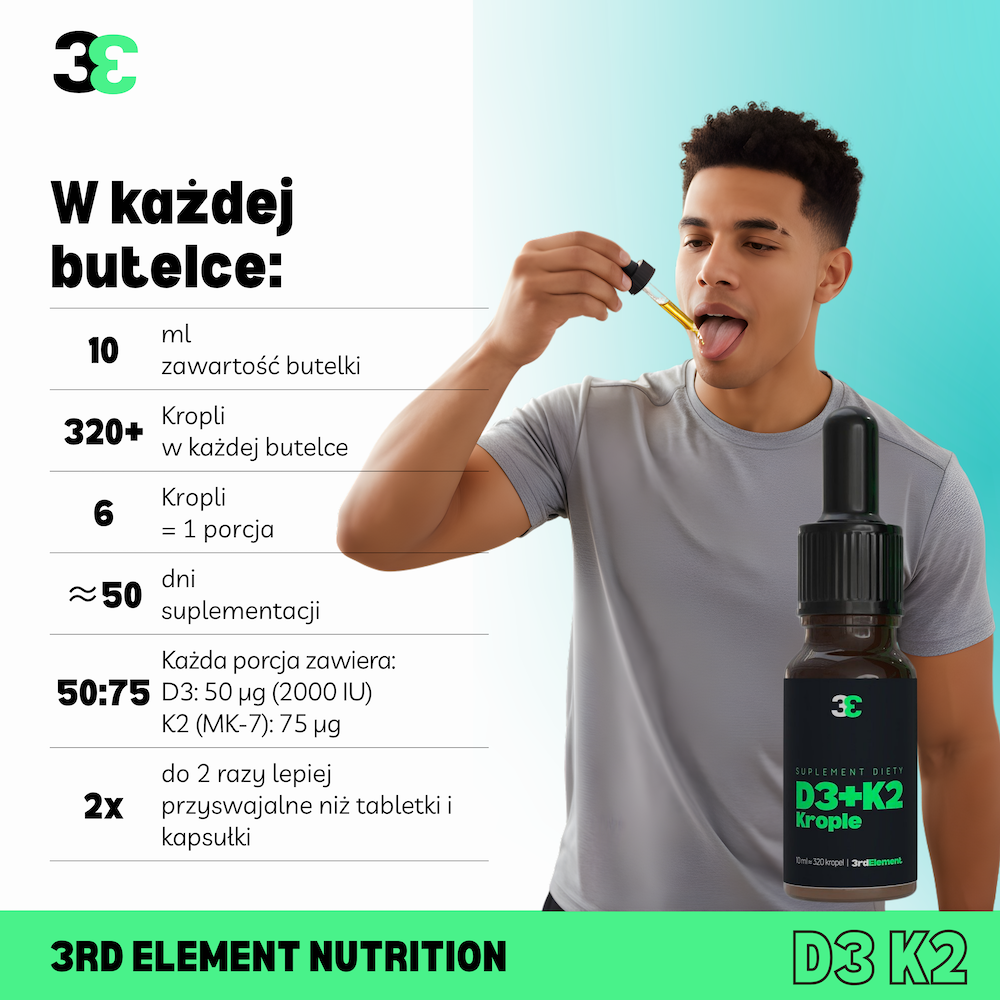 Witamina D3 + K2 w kroplach – naturalna synergia dla kości, serca i odporności